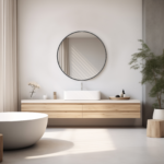 24" Black Aluminum Round Framed Accent Mirror - Image 7