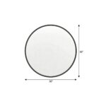 30" Black Aluminum Round Framed Accent Mirror - Image 9
