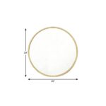 20" Gold Aluminum Round Framed Accent Mirror - Image 8