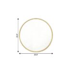 24" Gold Aluminum Round Framed Accent Mirror - Image 8