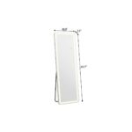 64" Silver Lighted Freestanding And Wall Mounted Framed Full Length Mirror - Image 6