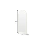 63" Silver Arch Lighted Freestanding And Wall Mounted Framed Full Length Mirror - Image 6